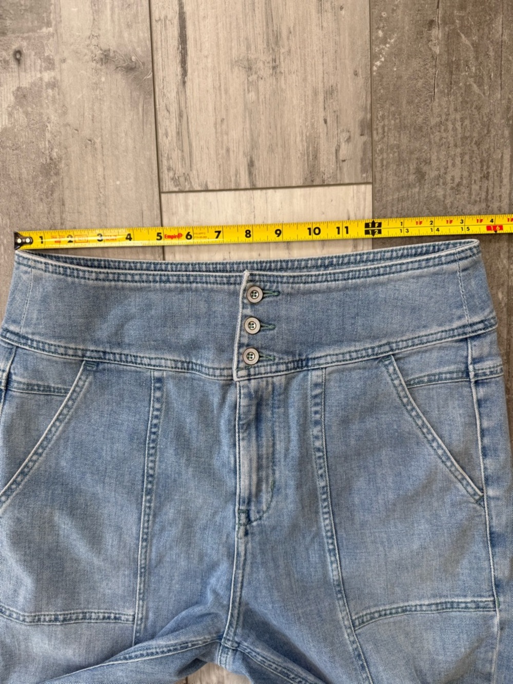 Pilcro & The Letterpress Anthropologie Jeans 29 High Rise Utility Crop Denim - Picture 13 of 15